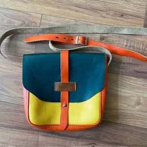 Cueropapel & Tijera designer leather multicolor bag